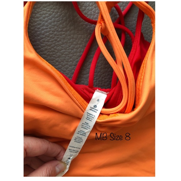 Lululemon Free to be tank Size 8 Pizzaz - Orange - Picture 6 of 6